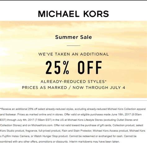 michael kors additional discount.